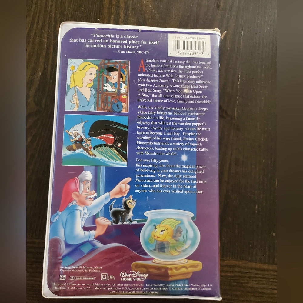 Pinocchio vhs - Picture 2 of 4